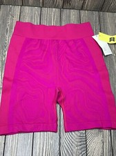 All in motion Girl's Shorts Bike Seamless High Rise Vibrant Pink Size XL 14