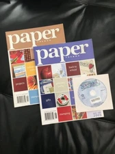 Two PAPER TRENDS Magazines with Scrapbooking Disc 2005 Instructions Pictures