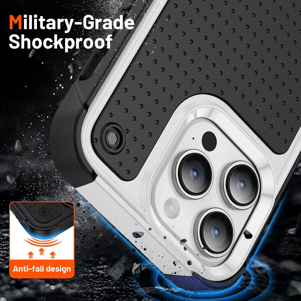 Funda rígida resistente a prueba de golpes para teléfono iPhone 16 15 Pro Max 14 13 12 Pro Foto 3 de 4