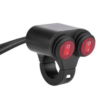 Motorcycle Handlebar Switch Universal 12V Motorbike 7/8 Inch Handlebar Headlight Sc...