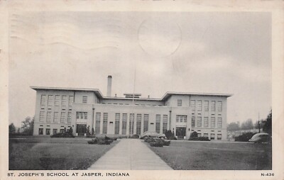Jasper Indiana St Joseph's Catholic High School Vtg Postcard H26