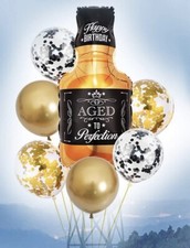 Happy Birthday Aged To Perfection Bottle Balloon Set