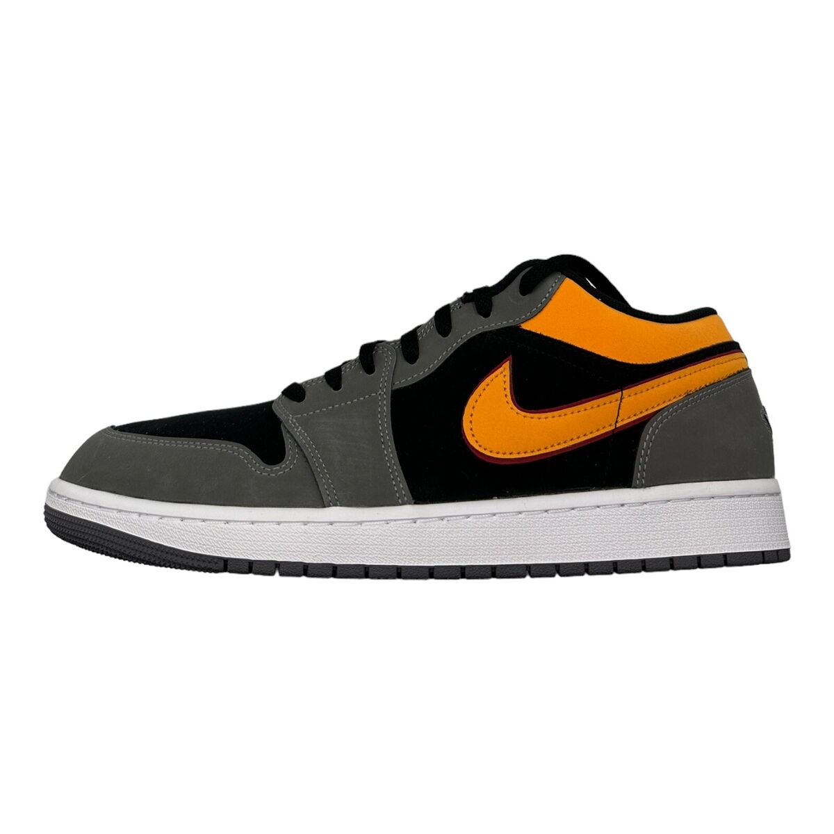 Nike Air Jordan 1 Low SE Black Vivid Orange Grey Shoes Nike Air Jordan 1 Low SE Black Vivid Orange Grey Shoes