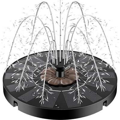 Vielseitiger Solar Springbrunnen für Garten & Vogeltränke mit 1.4W Leistung