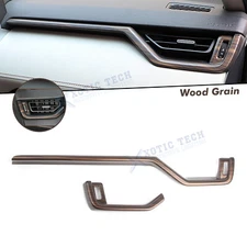 Wood Grain Dashboard Side Air Vent Frame Cover Trims For Toyota RAV4 2019-2025