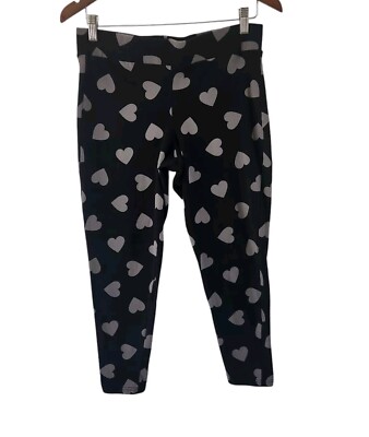 Torrid Black Gray Heart Hearts Legging Pull On Womens Size 1