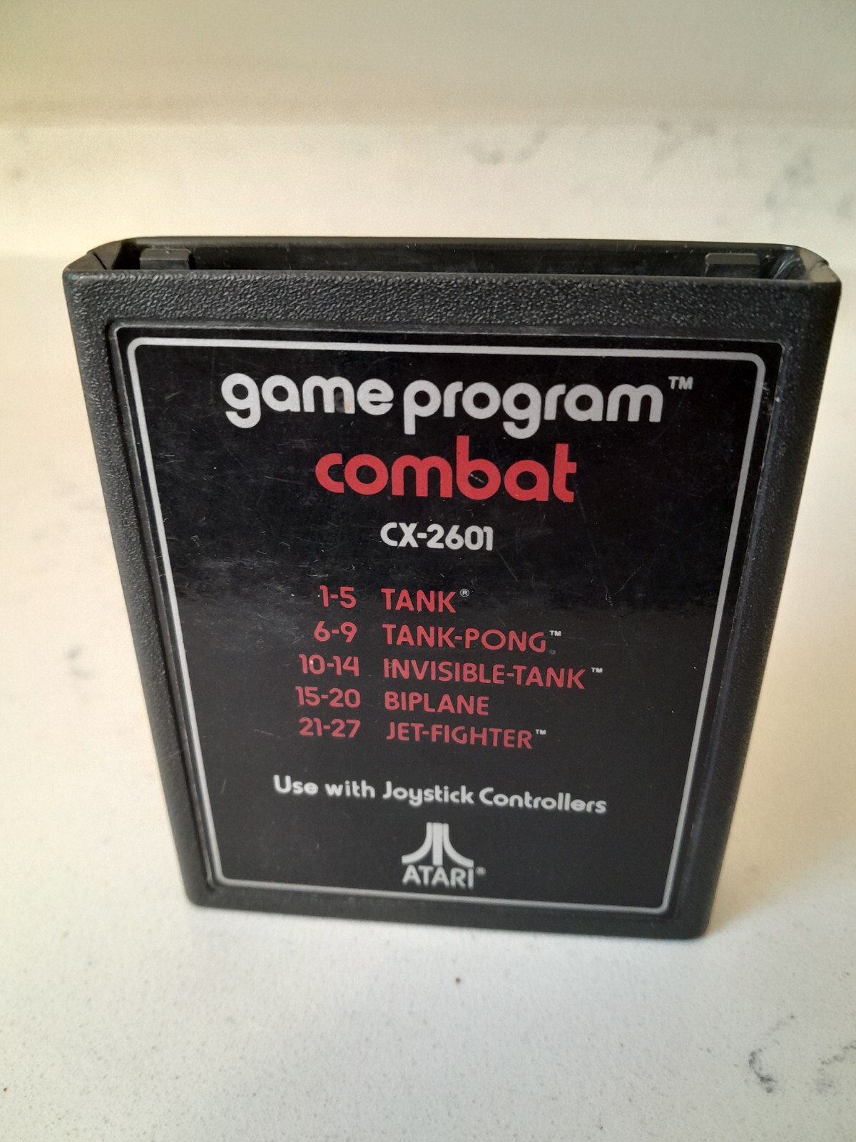 Vintage Atari 2600 Combat CX-2601 Video Game Cartridge Excellent Tested