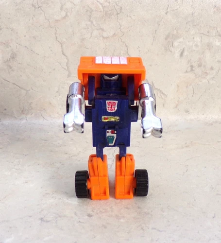 VIntage G1 Transformers HUFFER autobot mini car toy Hasbro Takara orange