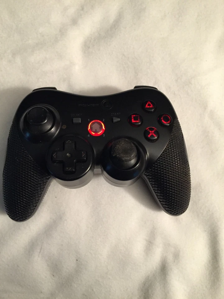 PlayStation 3 Power A Wireless PS3 Controller Black NO USB Not Tested - Image 2 of 4