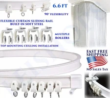 FLEXIBLE CURTAIN TRACK SLIDE RAIL CEILING BENDABLE CURVE STRAIGHT WINDOW BALCONY