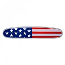 CHROME DIE CAST USA FLAG EMBLEM FOR FREIGHTLINER HOOD