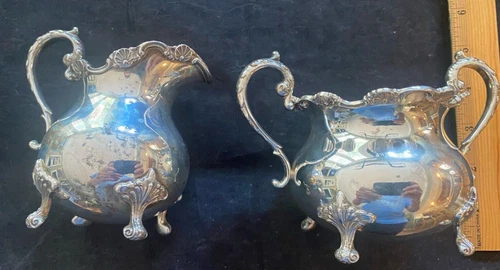 STIEFF SHELL STERLING SET CREAMER AND SUGAR   FROM COLLECTION  OF WM SHELL #127