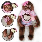18in Hairy Monkey Lifelike Reborn Doll Soft Touch Cute Monkey Birthday Gift
