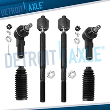 2WD 6pc Front Inner & Outer Tie Rod Ends w/ Boots for 1995 - 2004 Toyota Tacoma