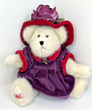 Vintage 2003 Boyds Bear Ms Rouge Chapeau Plush Red Hat Society Bear 10"