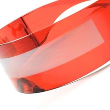 Unique Hip Novelty Alien Robot Costume Party Futuristic Red Mirrored Sun Glasses