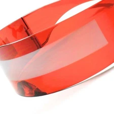 Unique Hip Novelty Alien Robot Costume Party Futuristic Red Mirrored Sun Glasses