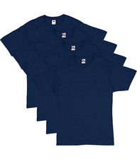 Men's Hanes Comfortsoft T-Shirt Large Pack Of 4 - Navy Blue