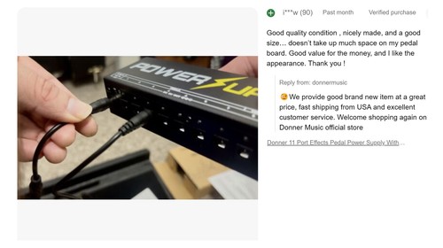 Donner 11 Port Effects Pedal Power Supply With Accessories 500 mA 9V/12V/18V - Picture 11 of 13