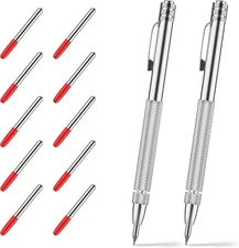 2 Pack Tungsten Carbide Scriber Tool Set with Magnet - Professional Metal Engrav