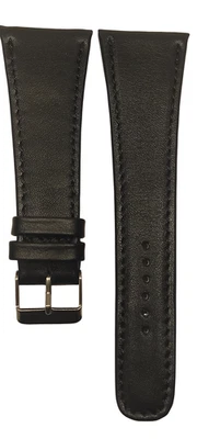 RVC Bracelet montre en cuir de veau noir modèle chrono disponible de 18 à 28mm