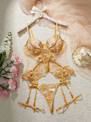 Sexy Lace Sheer Mesh Lingerie Set Bra and Brief Set for Women Cheap24