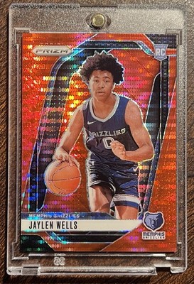 2024-25 PANINI PRIZM JAYLEN WELLS #239 RED PULSAR PRIZM #D/75 SHORT PRINT ROOKIE