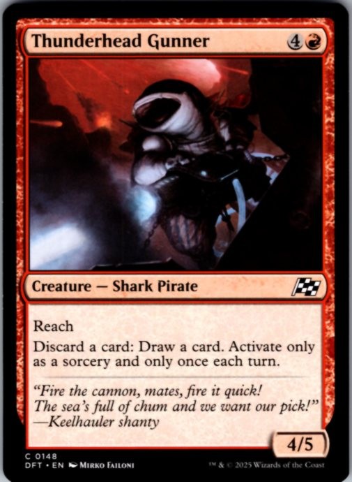 Thunderhead Gunner 148 Common Aetherdrift Magic: The Gathering Lightly Played