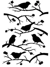 Sparrow Custom Wall Art Reusable Stencil for DIY Crafts - StencilAir