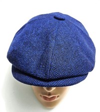 Newsboy Hat Best Men's Hats Herringbone Baker Boy Cap Classic Design Royal Blue