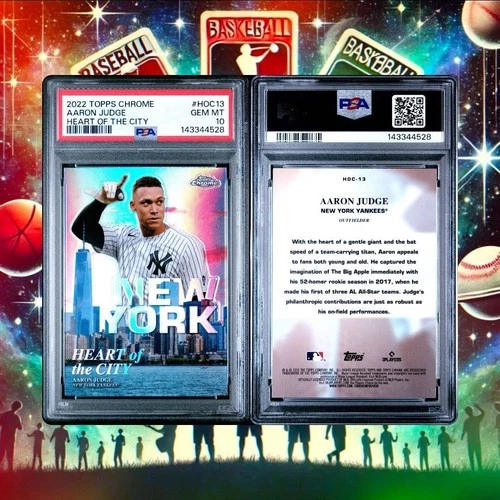 2022 Topps Chrome - Heart of the City Aaron Judge #HOC-13 Yankees PSA 10