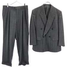 LANVIN wool suit Setup ST46-54 Gray Tailored jacket Long pants Men's