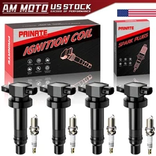 4X Ignition Coil + 4X Iridium Spark Plug For OEM 2010-12 Kia Soul 1.6L L4 UF636