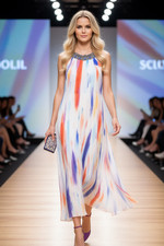 new RRP $610 MARK + JAMES by BADGLEY MISCHKA SILK MAXI DRESS L 14 / 16 last