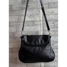 MARGOT Leather Purse NY Natalie Black Soft Pebble Crossbody Shoulder Bag