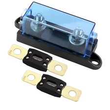 1 Way MEGA AMG Fuse Holder with 2 Pack 175A Bolt Down Fuse M8 5/16 inch