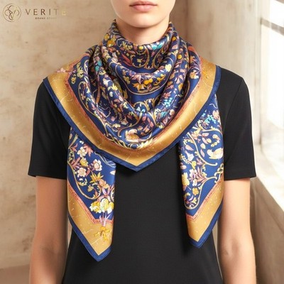 RARE VINTAGE HERMES Silk Scarf ''Pierres d'Orient et d'Occident'' Carre 90