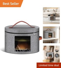 Foldable Round Hat Organizer - Eco-Friendly Felt Box for Travel & Storage