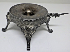 Ancienne assiette quadruple Meriden Co #192 base panier mariées hallowware victorien