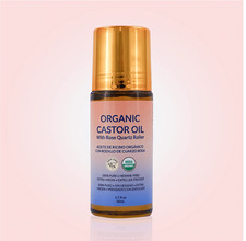 Organic Castor Oil Cold Pressed hexane free Roll-on Natural Pure -1.7 Oz 50 ml