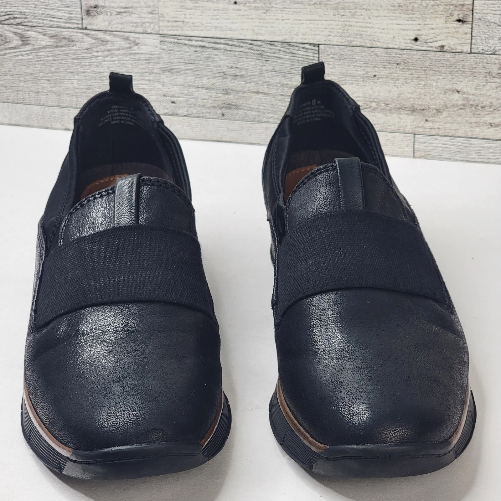 Baretraps Garner 8M Black Shoes Slip On Cushion Comfort Close Toe Office Work