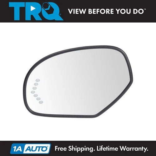 TRQ Mirror Glass w/ Backing Plate Heated Driver Side for Cadillac Chevy GMC SUV