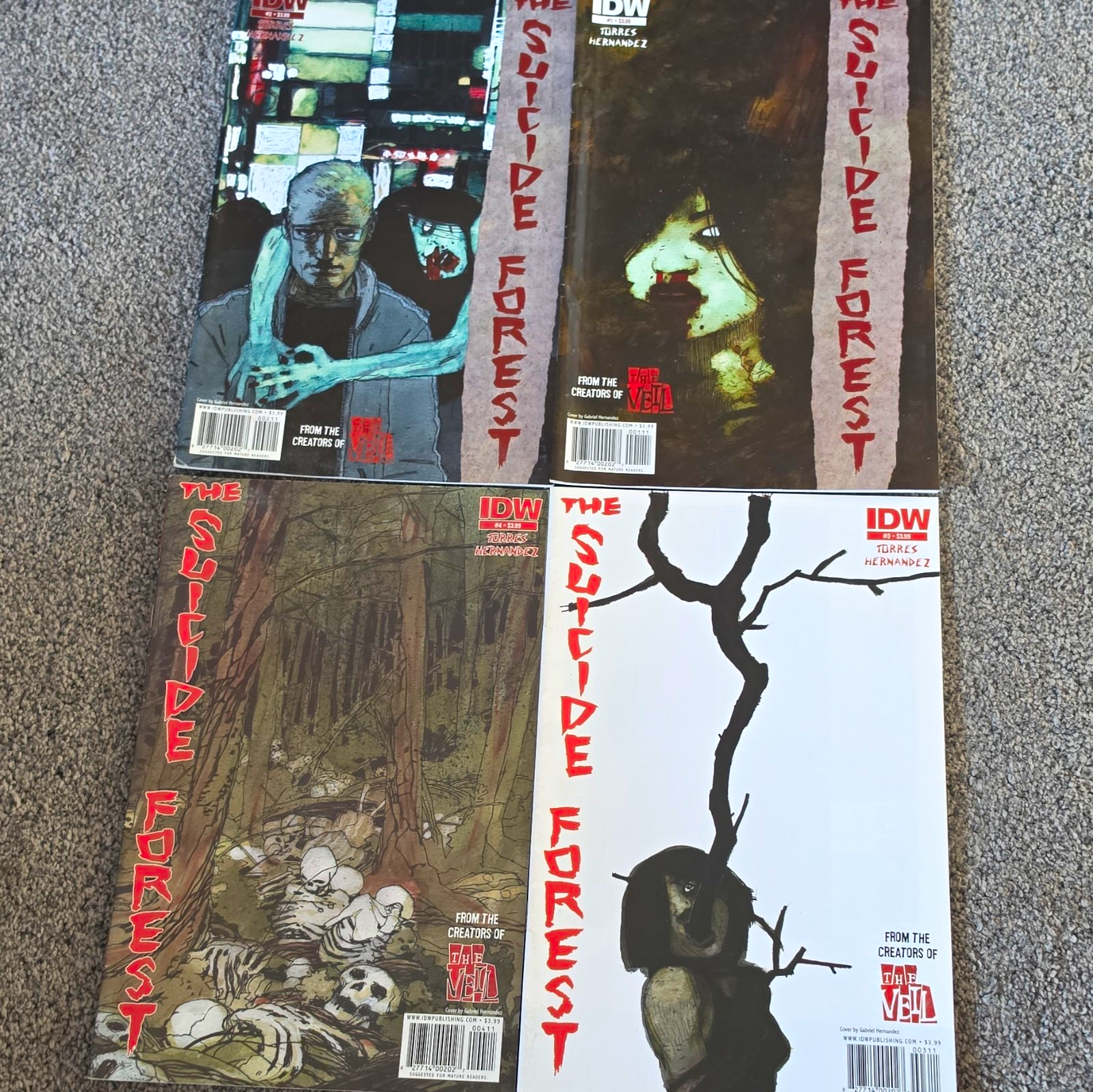 IDW Comics The Suicide Forest Comic Book Lot 4 Issues Torres Hernandez