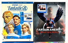 FANTASTIC 4 FIRST STEPS/CAPTAIN AMERICA BRAVE NEW WORLD Walmart Edition Blu-rays