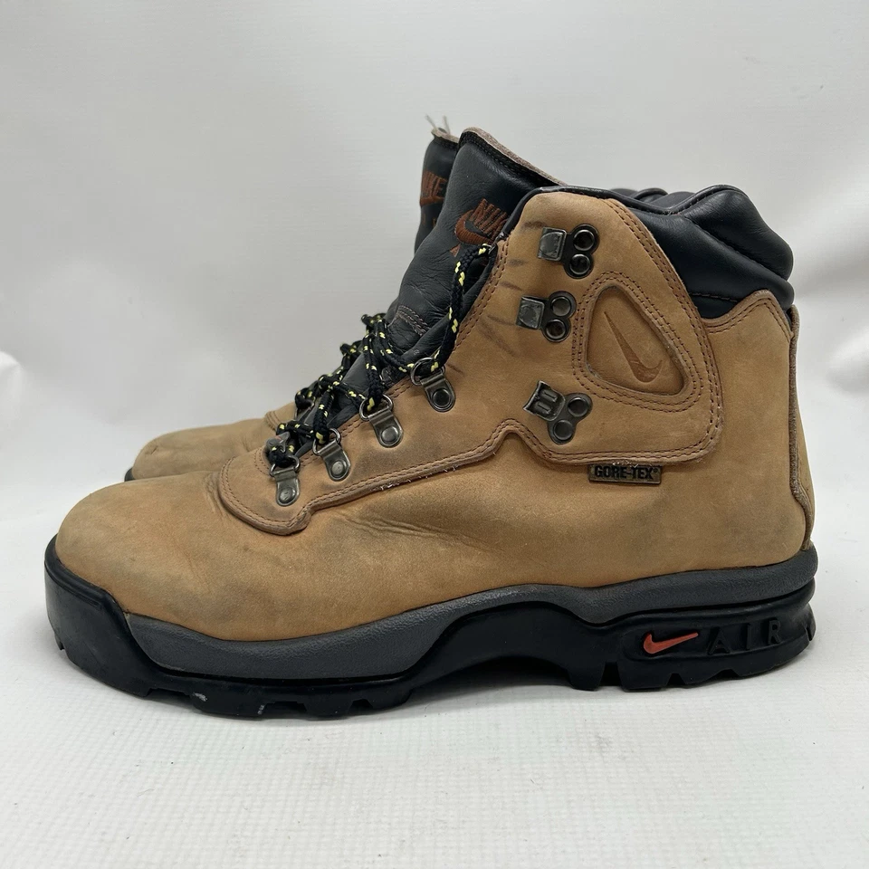 Винтажные туристические ботинки 90-х Nike ACG Goretex мужские размер 11,5 США пшеничная коричневая кожа - Изображение 3 из 4