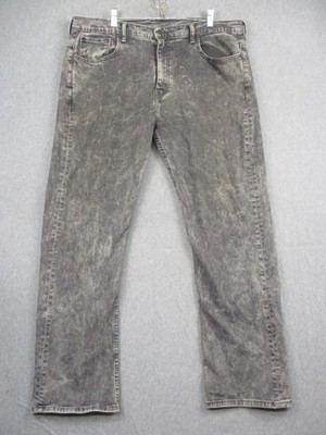 Levis 569 Jeans Mens 38x34 Black Acid Wash Baggy Relaxed Fit