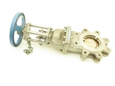 Velan L12-0320B-13BL  4" Stainless Knife Gate Valve 316SS Rising Stem Lug Style