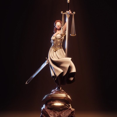 Justice (God) CA3D 3D Printed 16K Unpainted Resin Statue 1:6 scale