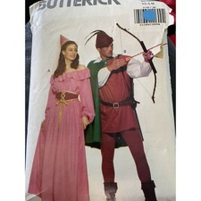 Butterick 5749 ROBIN HOOD Misses Mens Maid Marian Costume Pattern XS S M 6-14
