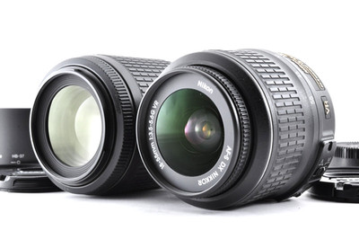 Nikon AF-S 55-200mm f4-5.6 + AF-S 18-55mm f3.5-5.6 G ED VR [As Is] #25221-3